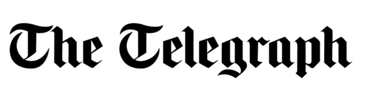 The Telegraph logo in black Gothic-style font on a light background.