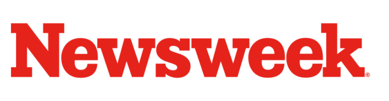 The Newsweek logo in bold red letters on a white background.
