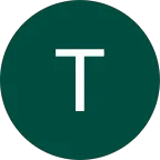 Green circle with white letter T