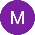 Purple circle with white letter M