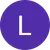 Purple circle with a white letter L